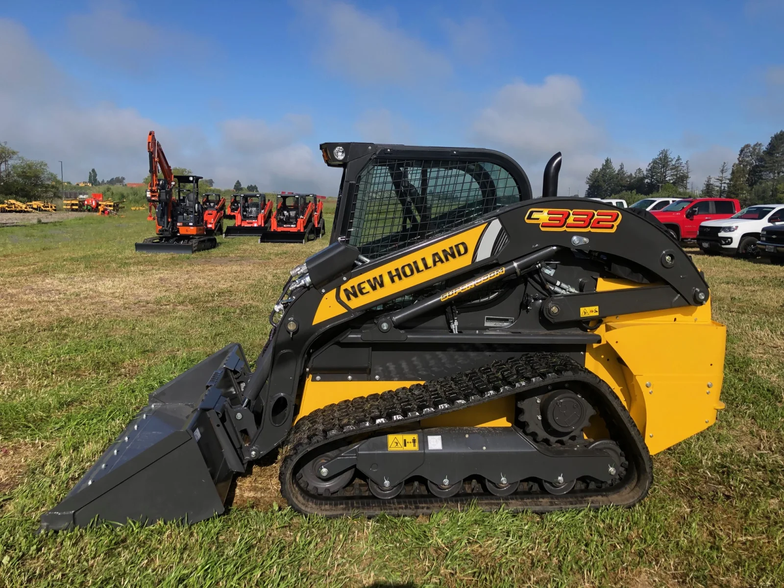 New Holland C332 compact track loader in a full side profile