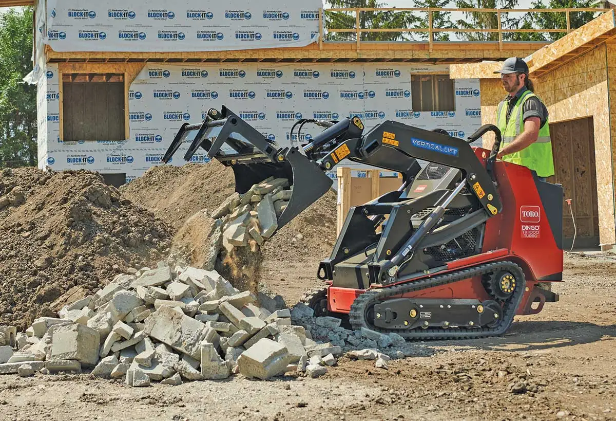 Toro Dingo TX tracked compact utility loader on job site