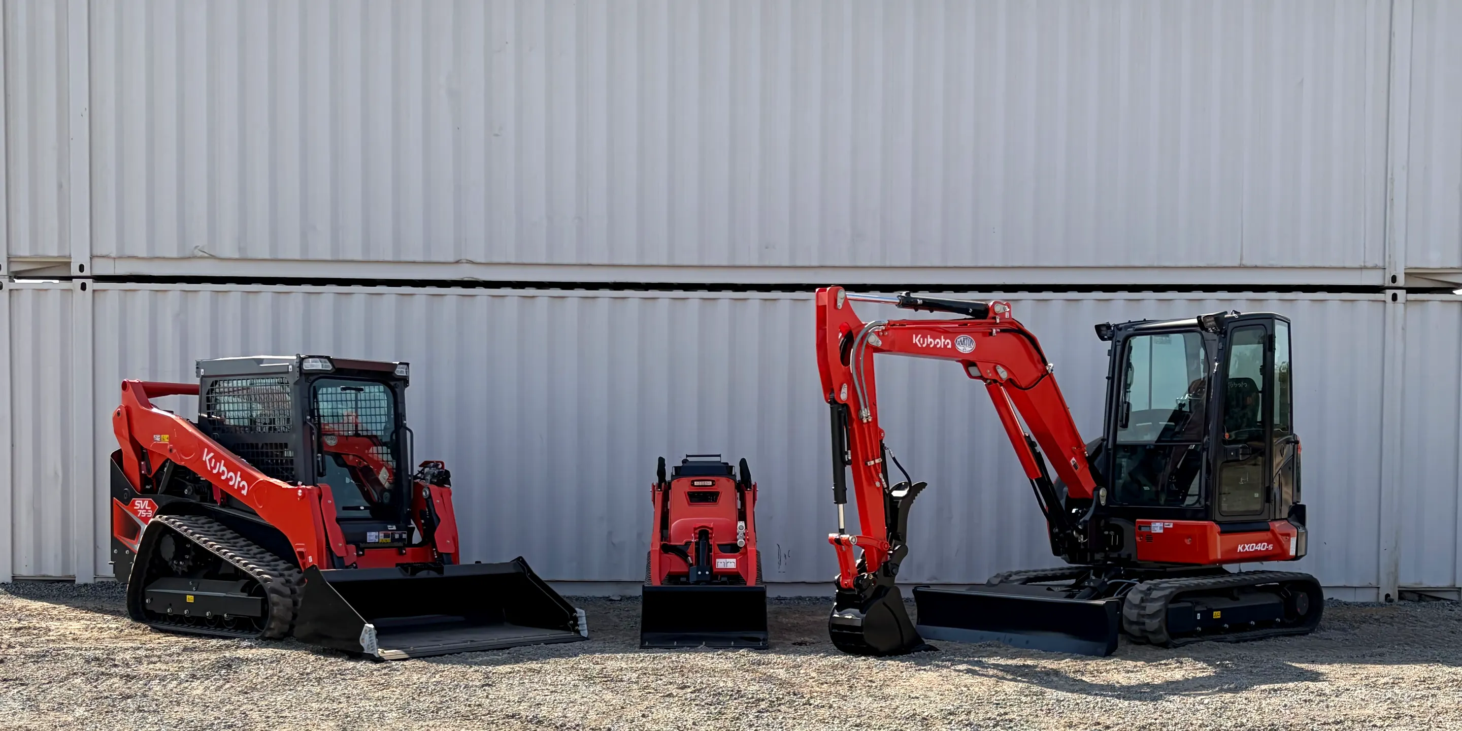 Kubota compact track loader, stand-on loader, and compact excavator at Garton Tractor