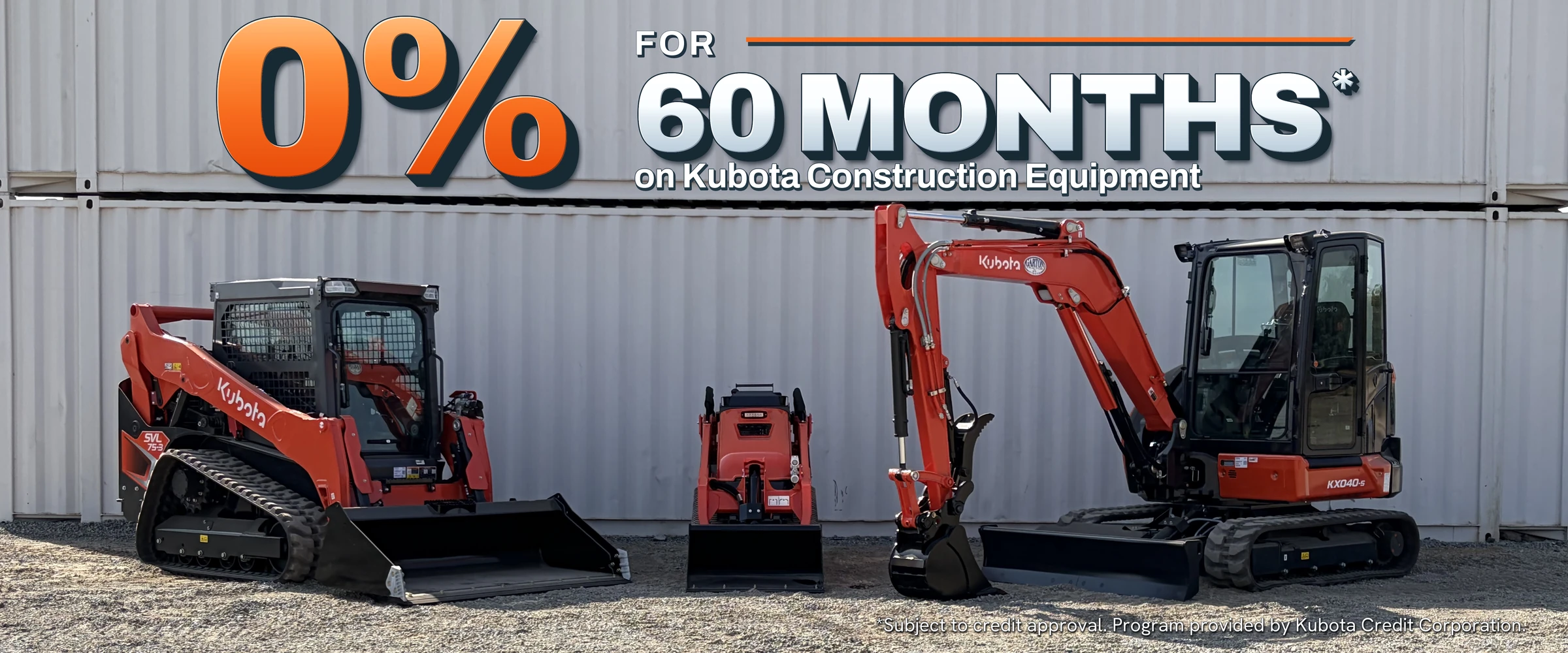 Kubota compact track loader, stand-on loader, and compact excavator at Garton Tractor